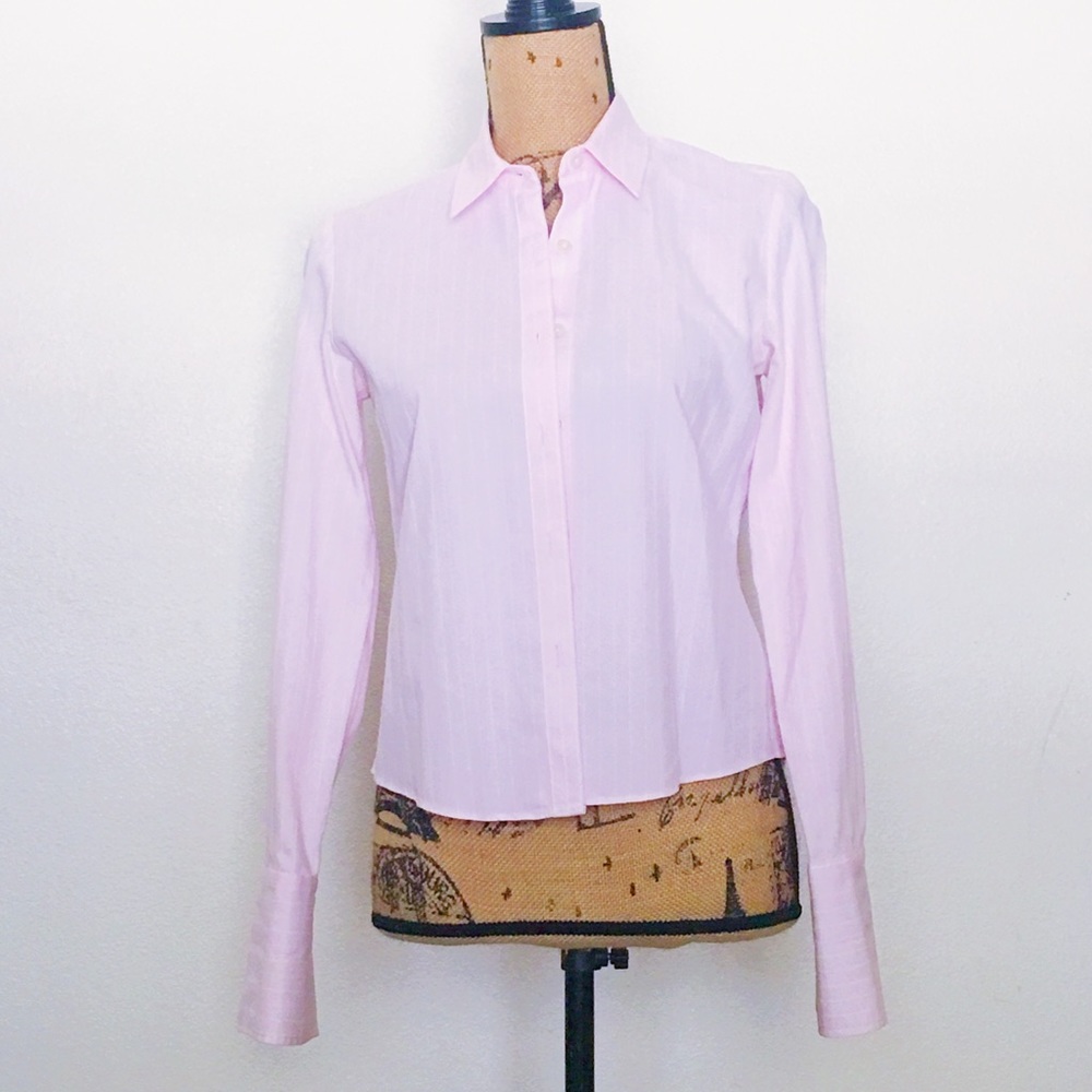 Charter Club Light Pink Pinstripe Button Down